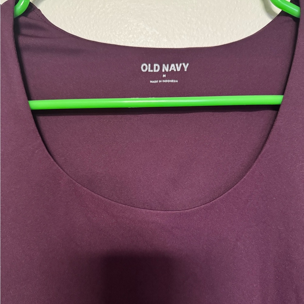 Old Navy Long Sleeve Scoop Neck Bodysuit in Plum - Picture 3 of 3